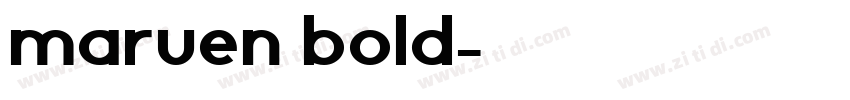 maruen bold字体转换 maruen bold字体转换